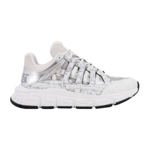 Versace Trigreca Läder Sneakers med Milano Koordinater White, Herr