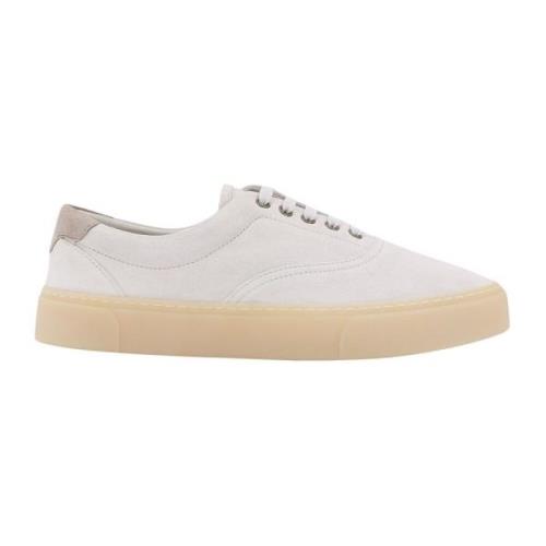 Brunello Cucinelli Suede Low-Top Sneakers med Logo Detalj White, Herr