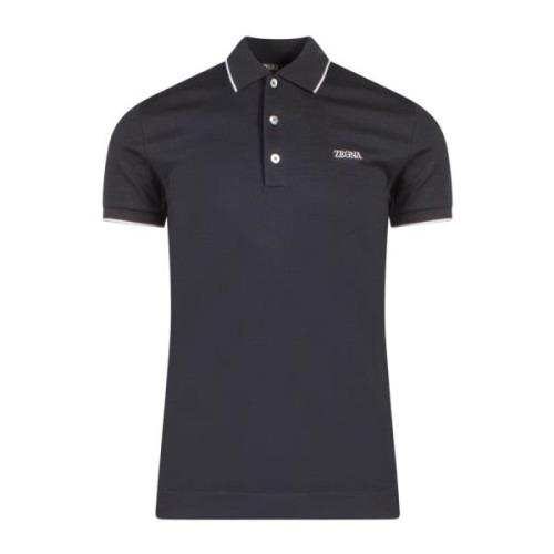 Ermenegildo Zegna Polo Shirts Black, Herr