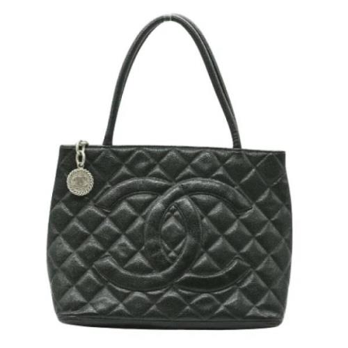 Chanel Vintage Pre-owned Laeder totevskor Black, Dam