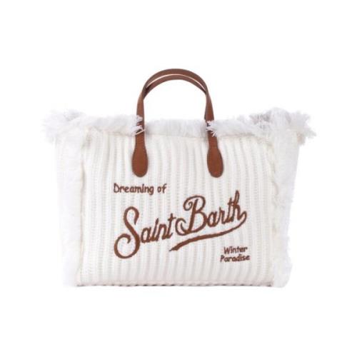 Saint Barth Beige Logo Fram- och Baktaske Beige, Dam