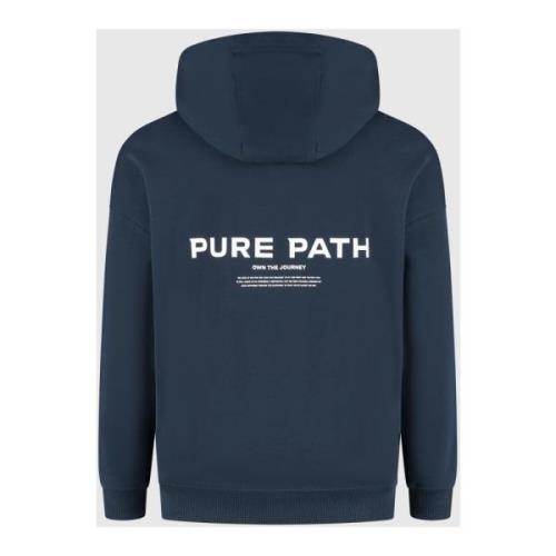 Pure Path Signature Hoodie Herr Mörkblå Blue, Herr