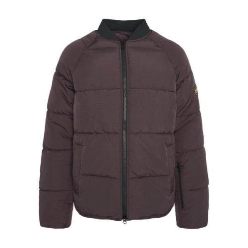 Barbour Quiltad Jacka Dragkedja Logo Brown, Herr