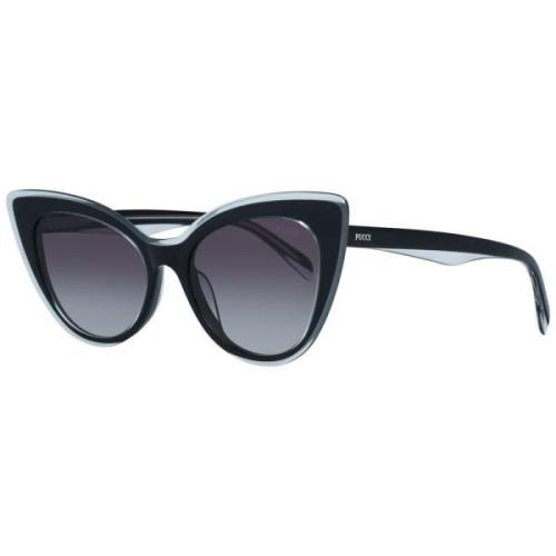 Emilio Pucci Svarta Cat Eye Solglasögon Gradient Linser Black, Dam