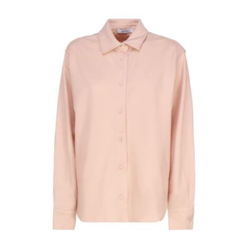 Max Mara Rosa Ull Skjortjacka Pink, Dam