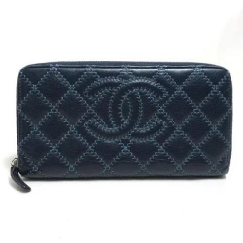 Chanel Vintage Pre-owned Laeder plnbcker Blue, Dam