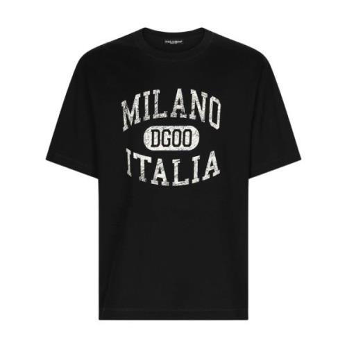 Dolce & Gabbana Casual Bomull Tee G8Pn9Tg7Npvn0000 Black, Herr