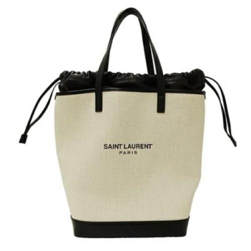 Yves Saint Laurent Vintage Pre-owned Belagd canvas handvskor White, Da...