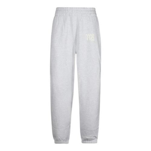 T by Alexander Wang Logo Terry Sweatpant Klassisk Stil White, Dam