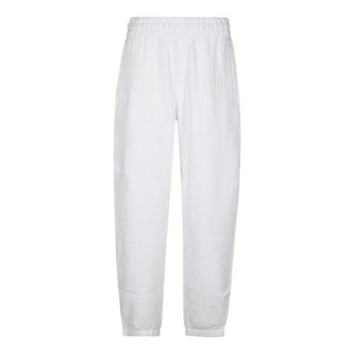 T by Alexander Wang Logo Terry Sweatpant Klassisk Stil White, Dam