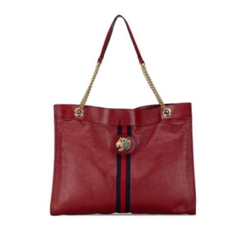 Gucci Vintage Pre-owned Laeder totevskor Red, Dam