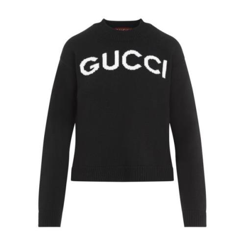 Gucci Svart Elfenben Tröja Black, Dam