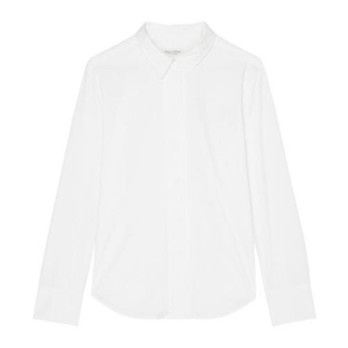 Marc O'Polo A-linje blus med lång ärm White, Dam