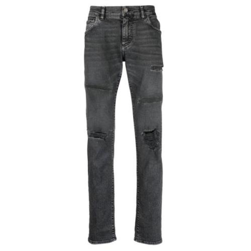 Dolce & Gabbana Slim Fit Denim Jeans Black, Herr