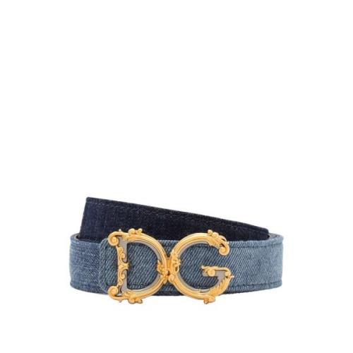 Dolce & Gabbana Stiligt Bälte med Unik Design Blue, Dam