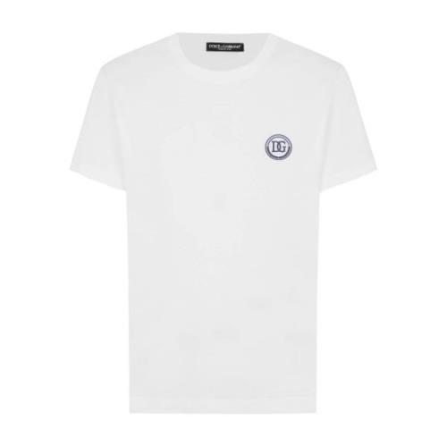 Dolce & Gabbana Stilren T-shirt med Unik Design White, Herr