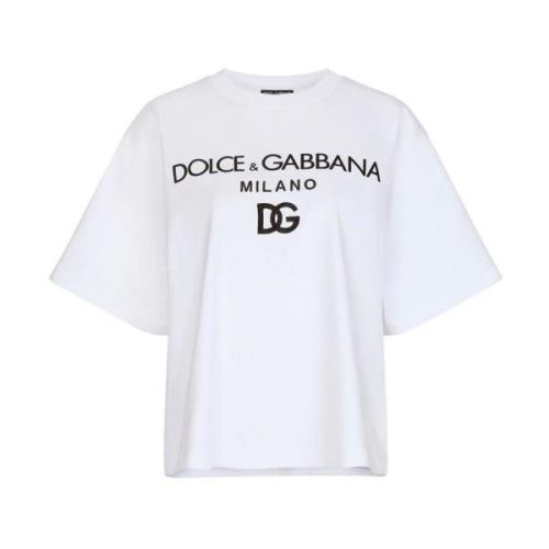 Dolce & Gabbana Casual Bomull T-shirt White, Dam