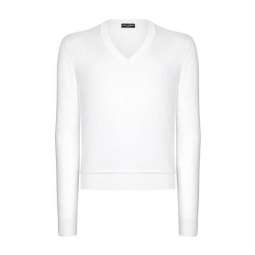 Dolce & Gabbana Stilren Sweater Gxy07Tjbsimw0800 White, Herr