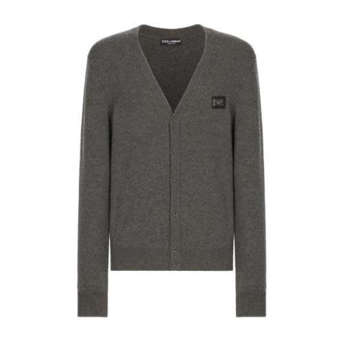 Dolce & Gabbana Stilren Cardigan med Unik Design Gray, Herr