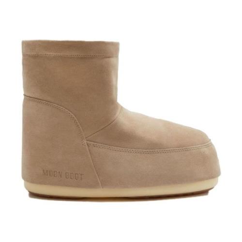 Moon Boot Mocka Snö stövlar Sand Logo Beige, Dam