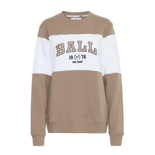 Ball J. Montana Sweatshirt i Mokka Brown, Dam