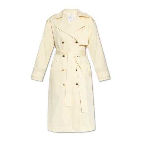 Anine Bing Bomullstrenchcoat Beige, Dam