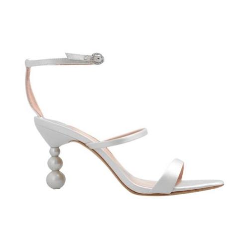 Sophia Webster ‘Rosalind’ klack sandaler i satin White, Dam