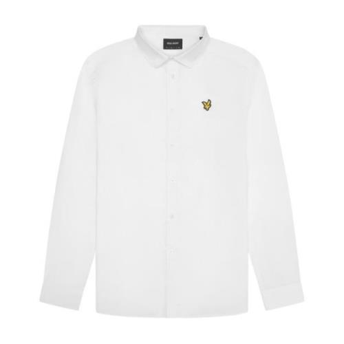 Lyle & Scott Poplin Långärmad Vävd Skjorta White, Herr