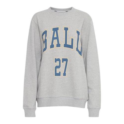 Ball Grå Melange Sweatshirt R. Wills Stil Gray, Dam