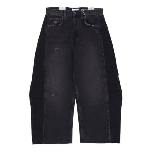 Amish Upcyclade svarta denim jeans Black, Dam