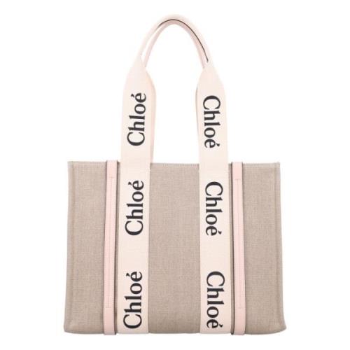 Chloé Rosa Linne Woody Toteväska Beige, Dam