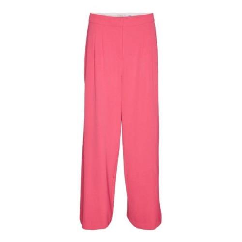 Vero Moda Fuchsia Byxor med Dragkedja Pink, Dam