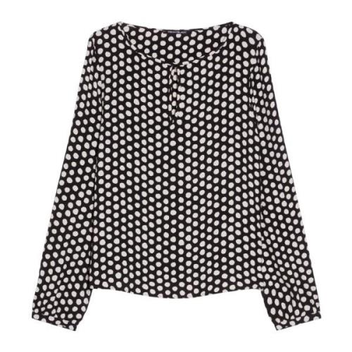 Pennyblack Polka Dot Blus i sable Black, Dam