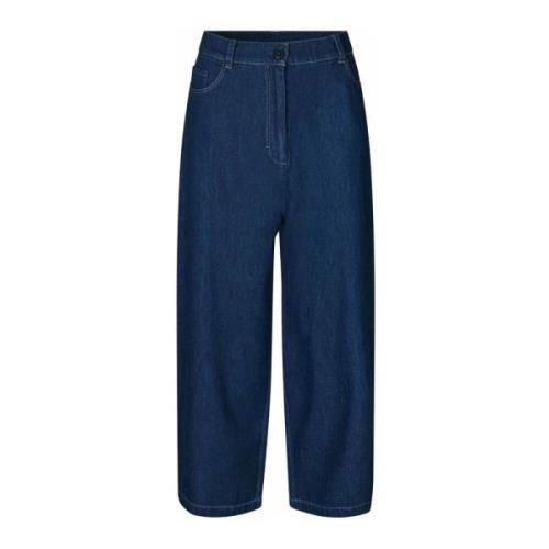 Masai Mörk Denim Breda Benbyxor Blue, Dam