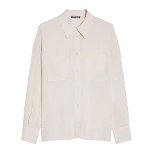 Pennyblack Crepe di Chine Skjorta Rapid Stil White, Dam