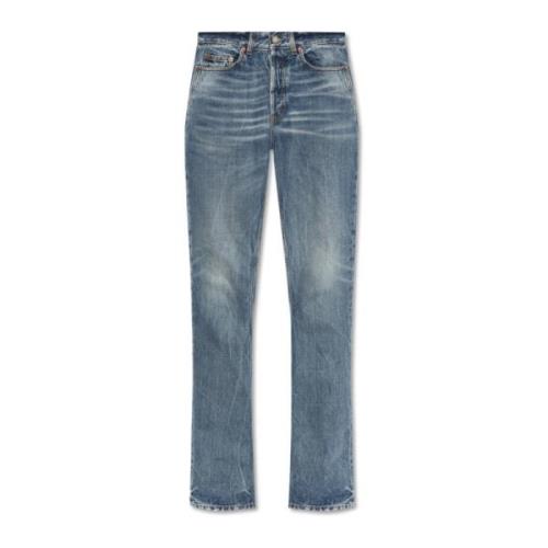 Saint Laurent Jeans med vintageeffekt Blue, Dam