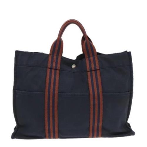 Hermès Vintage Pre-owned Canvas totevskor Blue, Dam