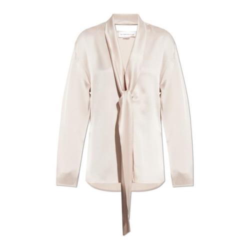 Victoria Beckham Satin skjorta Pink, Dam