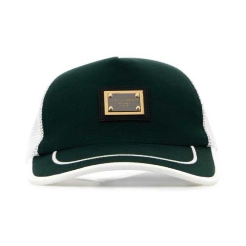 Dolce & Gabbana Tvåton Mesh Baseball Cap Green, Herr