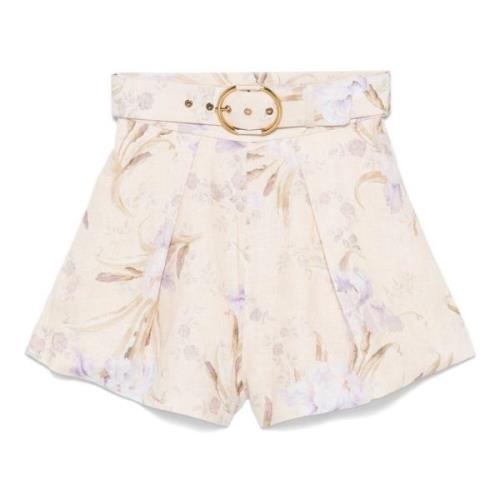 Zimmermann Vita Linne High Waisted Shorts Multicolor, Dam