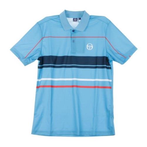 Sergio Tacchini Himmelblå Polo Tröja för Män Blue, Herr