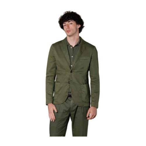 Mason's Sommar Da Vinci Herr Linne-Bomull Blazer Green, Herr