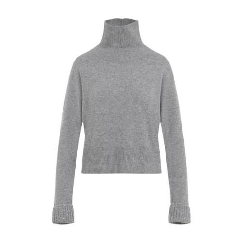 Fabiana Filippi Lyxig Grå Tröja Aw24 Gray, Dam