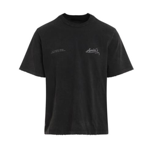 Amiri Svart T-shirt för män Black, Herr