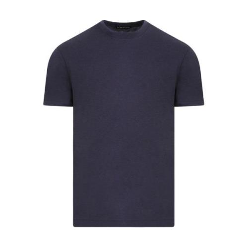 Tom Ford Blå T-shirt Crew Neck Regular Fit Blue, Herr