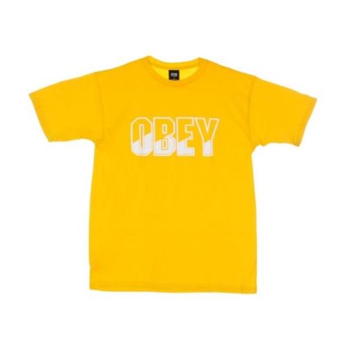 Obey Guld Herr T-shirt Yellow, Herr