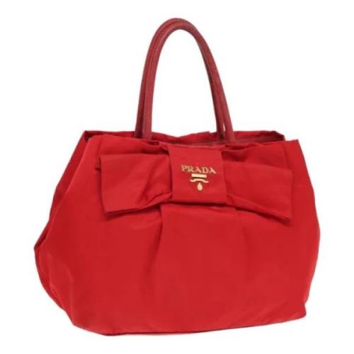 Prada Vintage Pre-owned Tyg prada-vskor Red, Dam