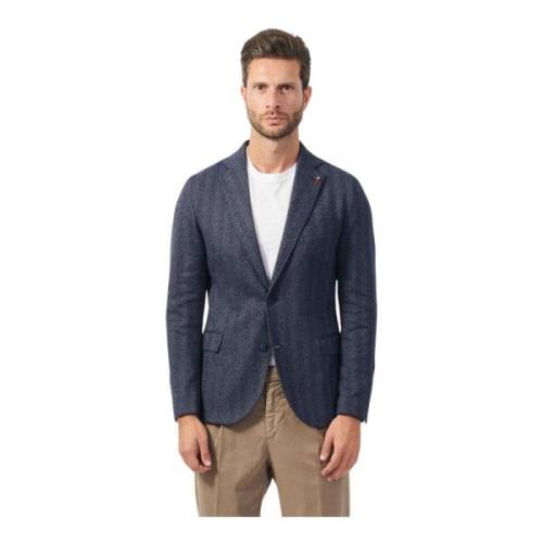 Mulish Blå Blazer Jacka Klassisk Stil Blue, Herr