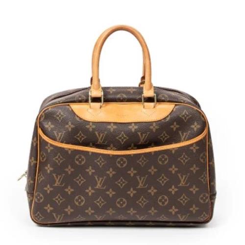 Louis Vuitton Vintage Pre-owned Belagd canvas handvskor Brown, Dam