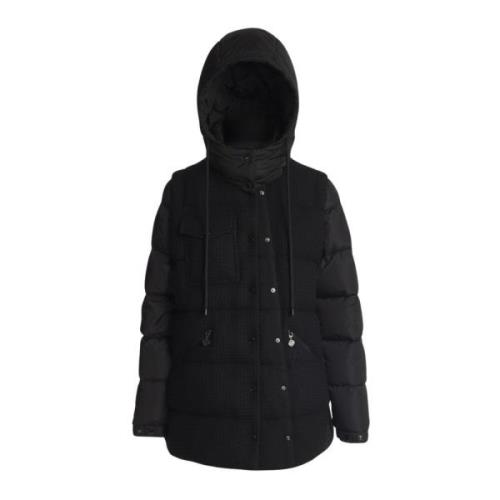 Moncler Lång Vinterrock Black, Dam